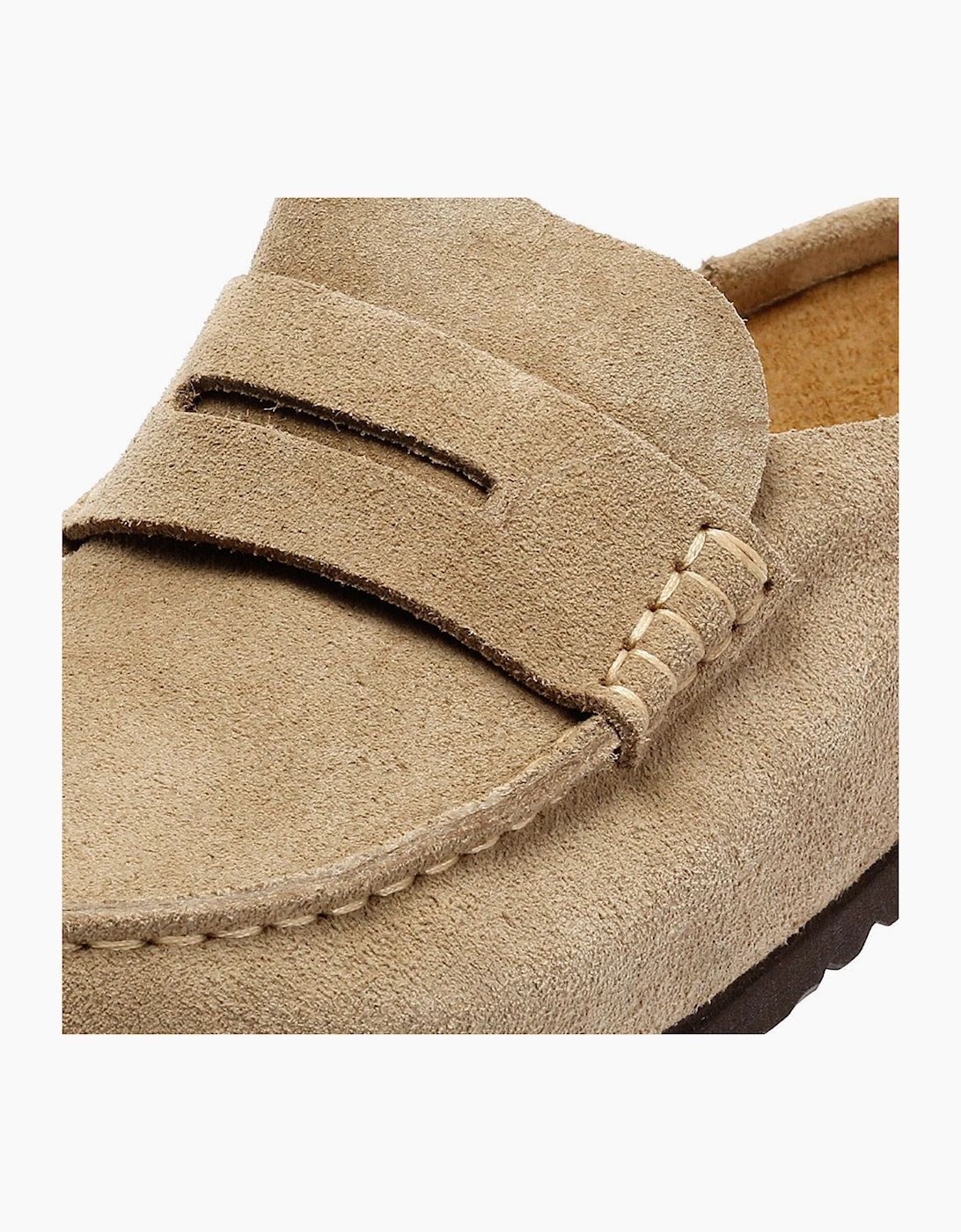 Birkenstock Naples Suede Taupe Regular Clogs