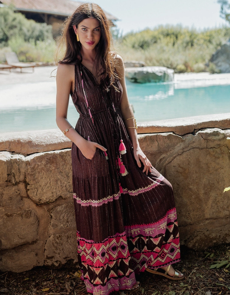 Aztec dusk halter neck