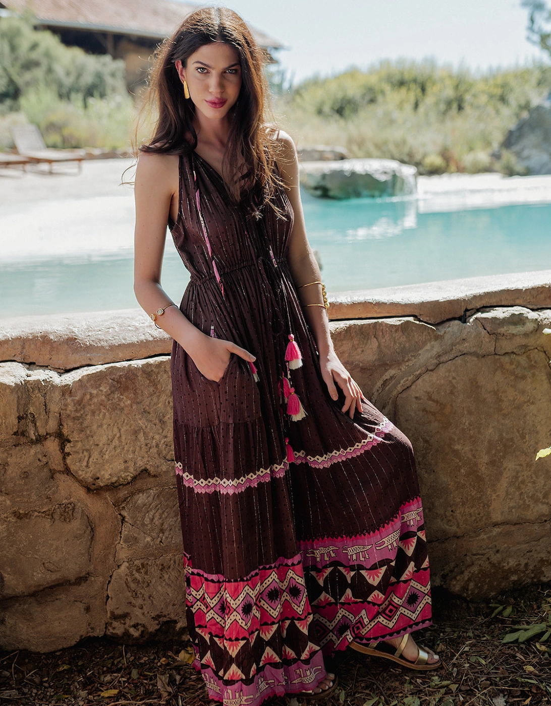 Aztec dusk halter neck