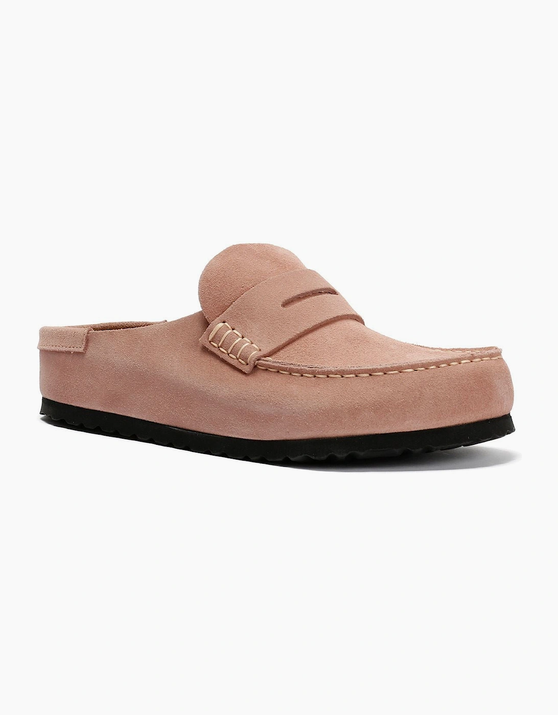 Birkenstock Naples Suede Women's Pink Clay Regular Clogs