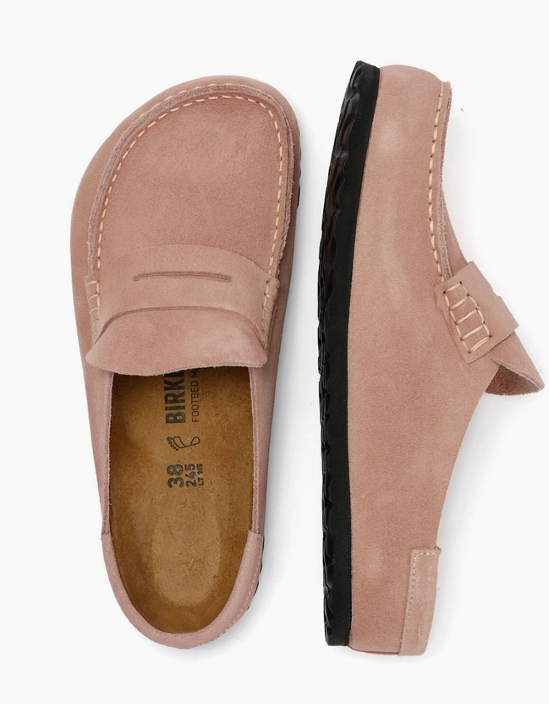 Birkenstock Naples Suede Women's Pink Clay Regular Clogs