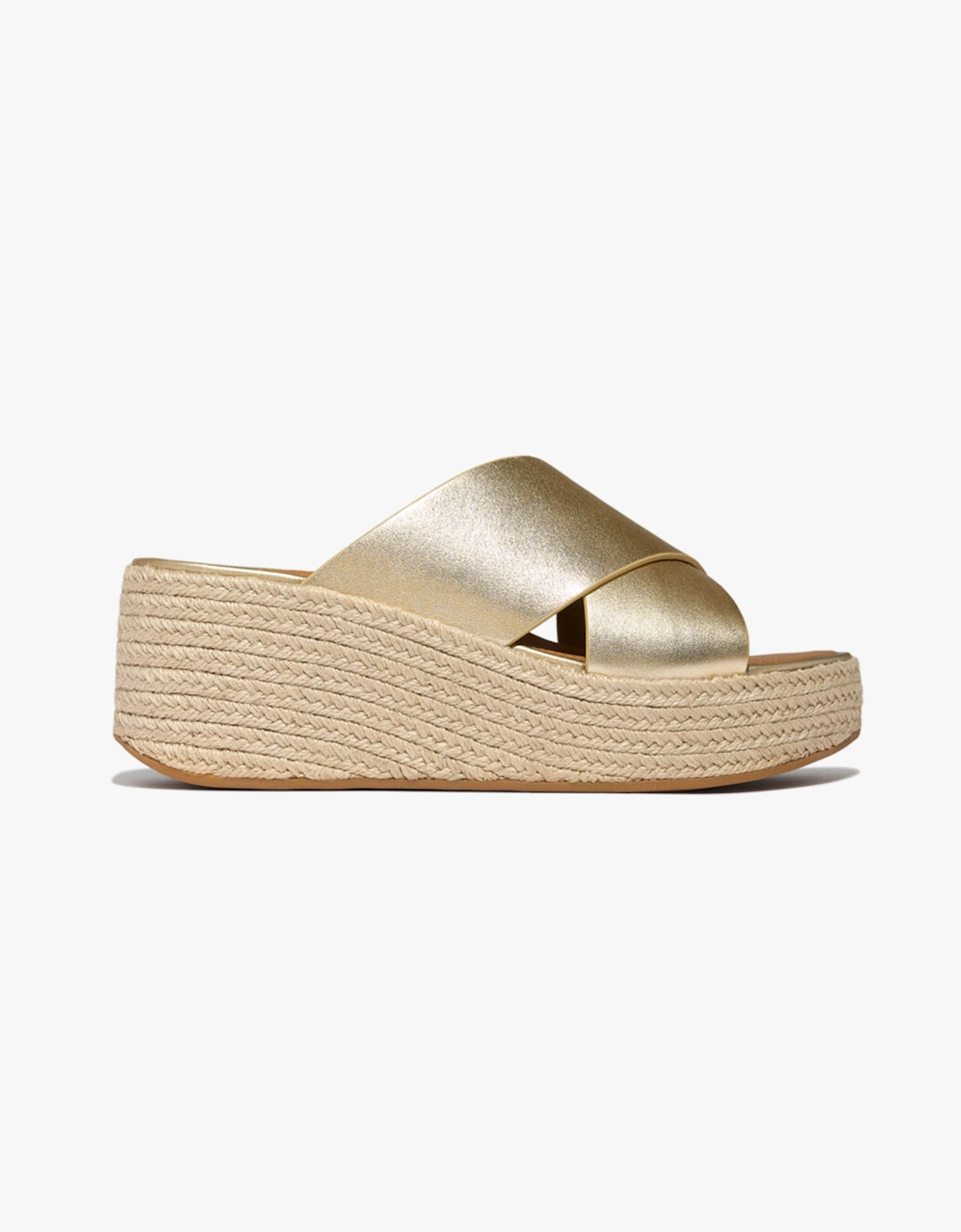 FitFlop PLATFFORMS ESPADRILLES Womens Mules Sandals Platino