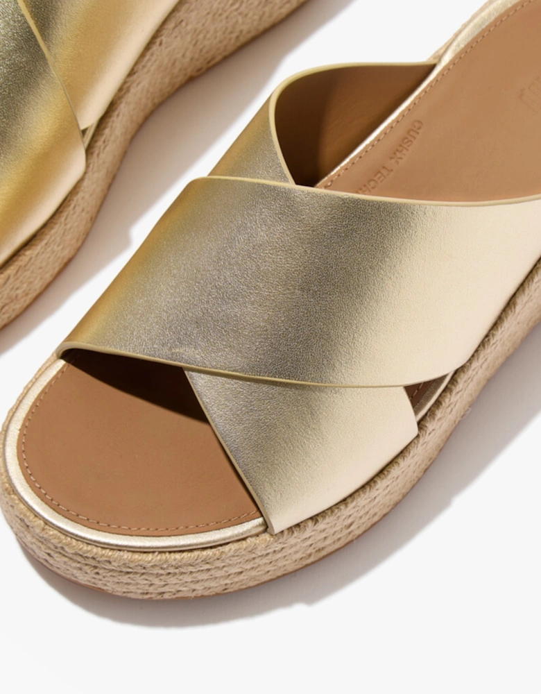 FitFlop PLATFFORMS ESPADRILLES Womens Mules Sandals Platino