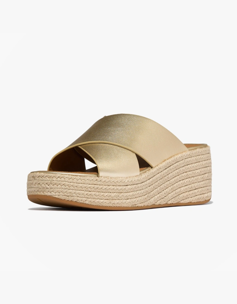FitFlop PLATFFORMS ESPADRILLES Womens Mules Sandals Platino