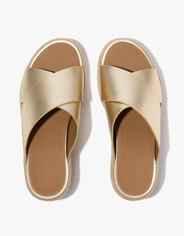 FitFlop PLATFFORMS ESPADRILLES Womens Mules Sandals Platino