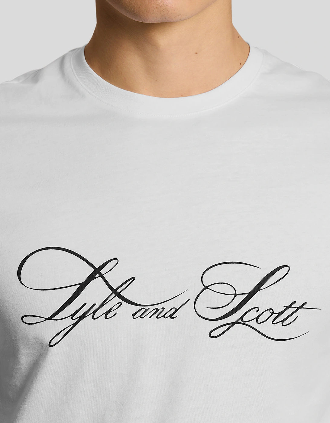 Lyle & Scott Superfine Mens Graphic T-Shirt - 626 White