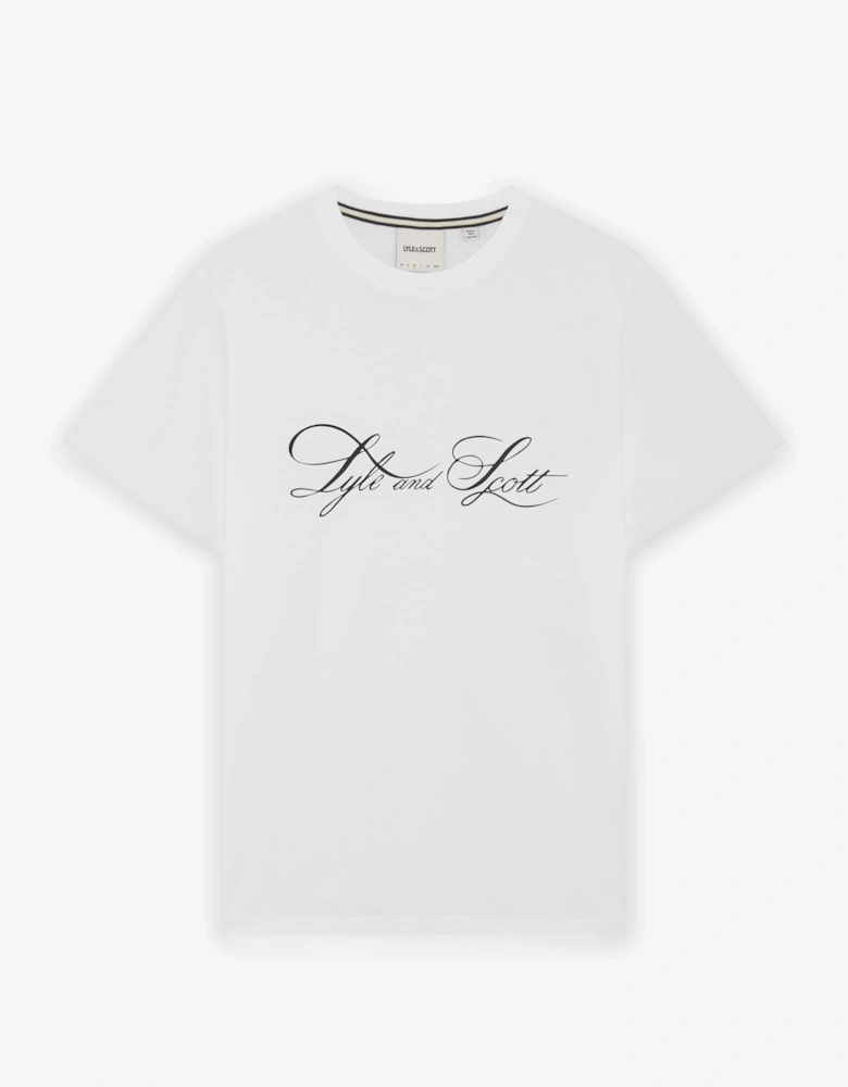 Lyle & Scott Superfine Mens Graphic T-Shirt - 626 White