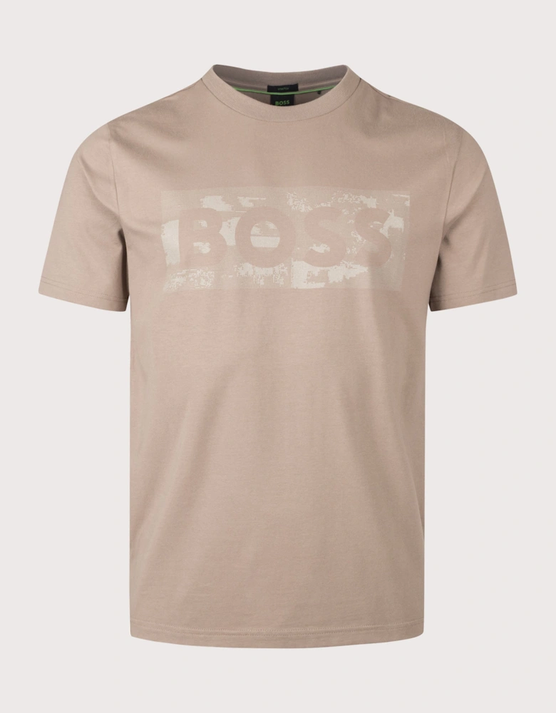 Regular Fit Globe Logo Pattern T-Shirt