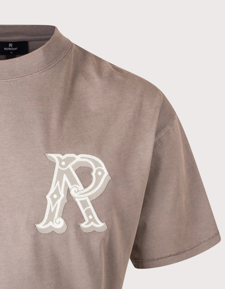 Oversized Fit Western Initial T-Shirt