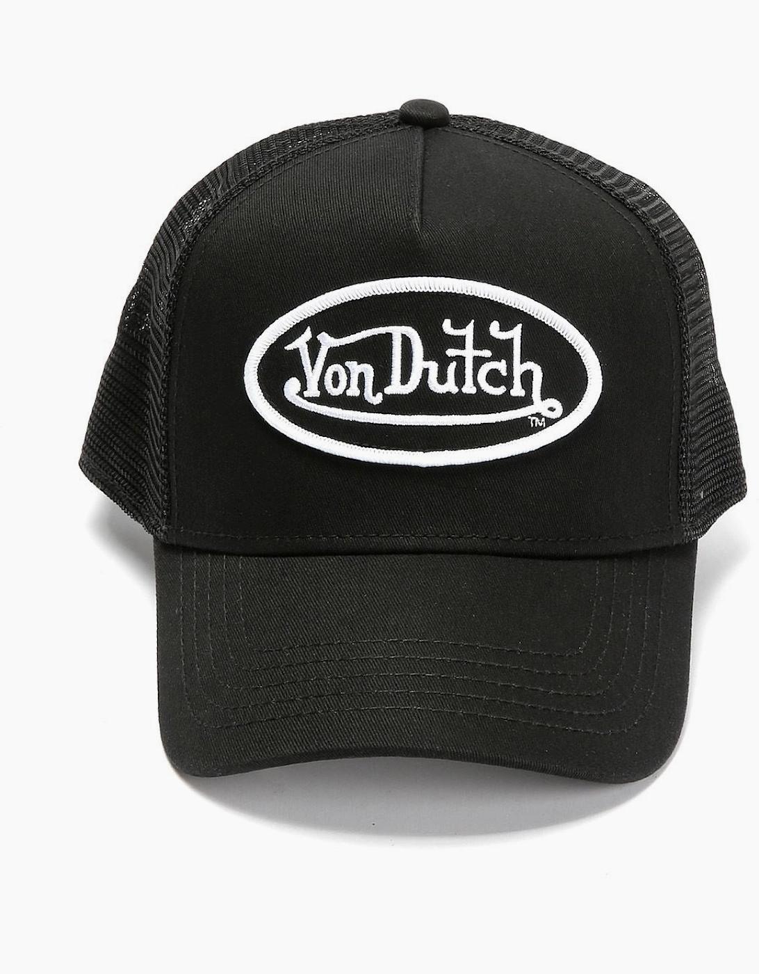 Von Dutch Unisex Black Staple Trucker /Green Caps