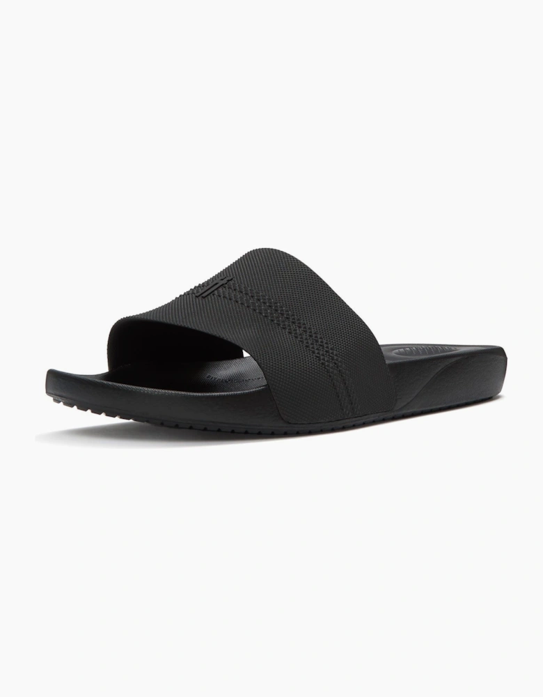 Fitflop iQushion Pool Slides Polyurethane Men's All Black Slides