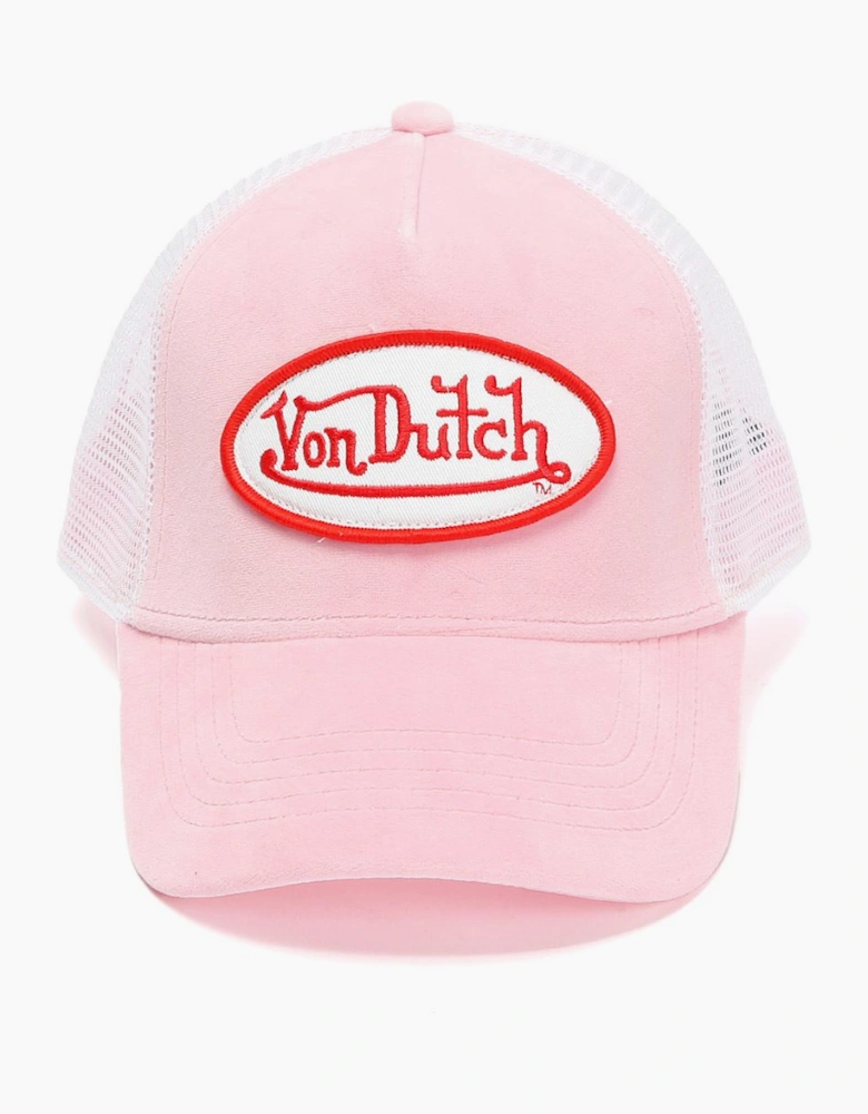 Von Dutch Velvet Trucker Pink/Red Caps