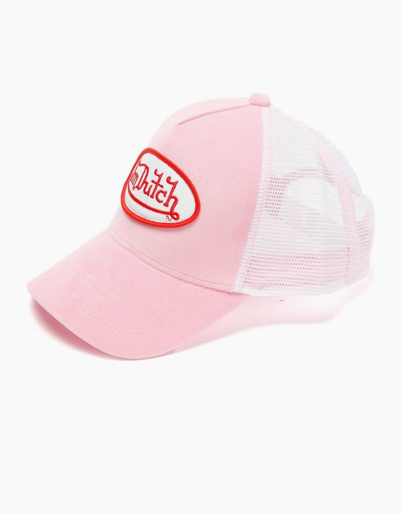 Von Dutch Velvet Trucker Pink/Red Caps