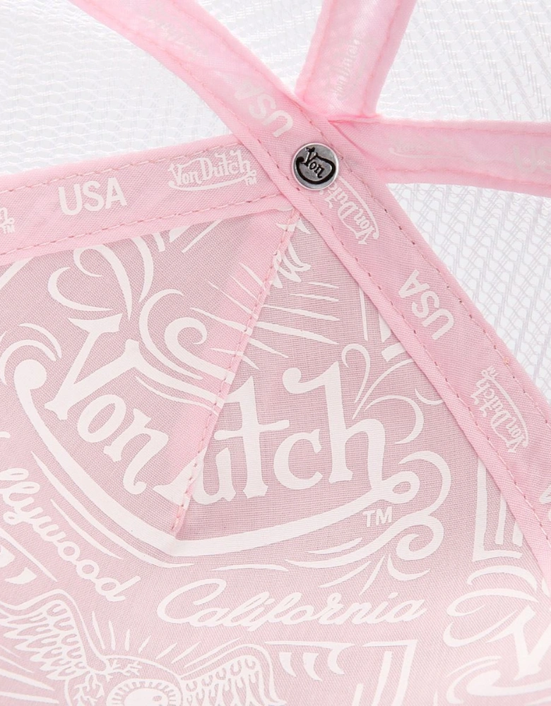 Von Dutch Velvet Trucker Pink/Red Caps