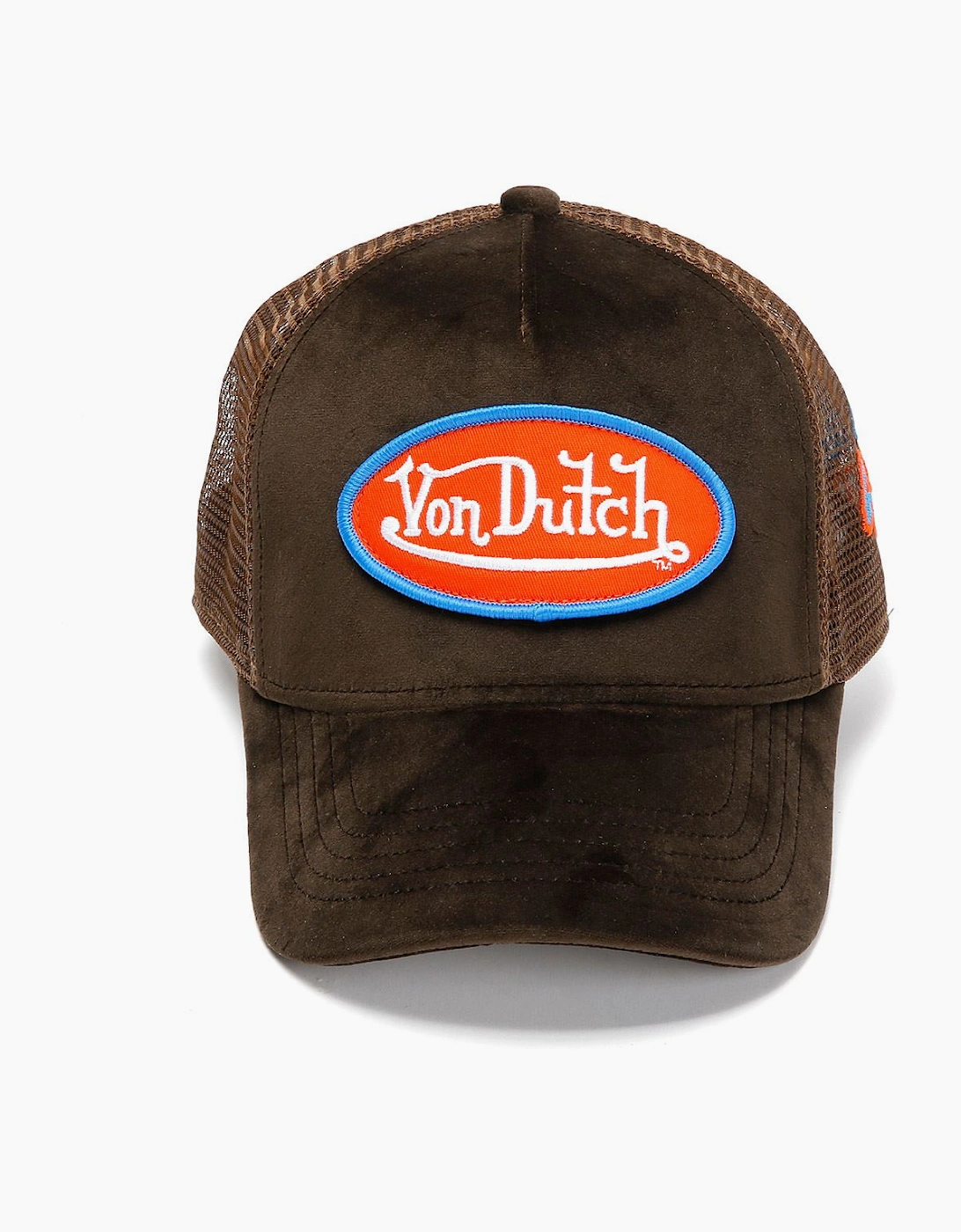 Von Dutch Velvet Trucker Brown/Red/Blue Caps, 6 of 5