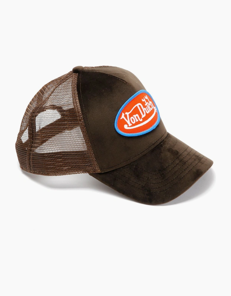Von Dutch Velvet Trucker Brown/Red/Blue Caps