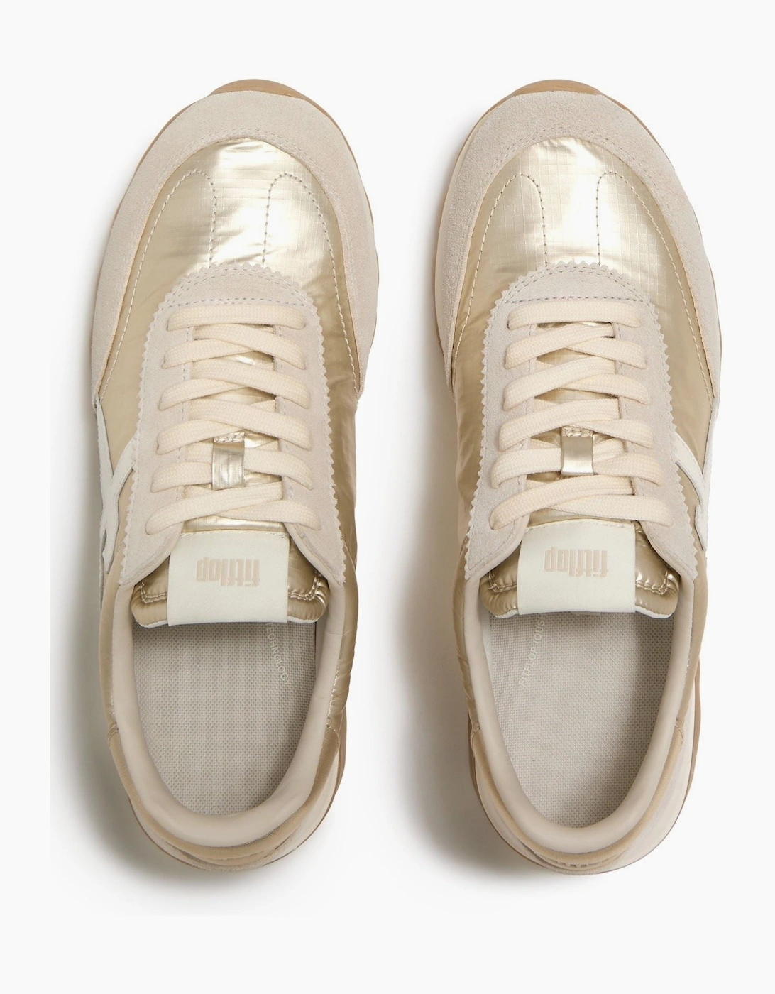 Fitflop Retro-Q FF Nylon Women's Platino Trainers