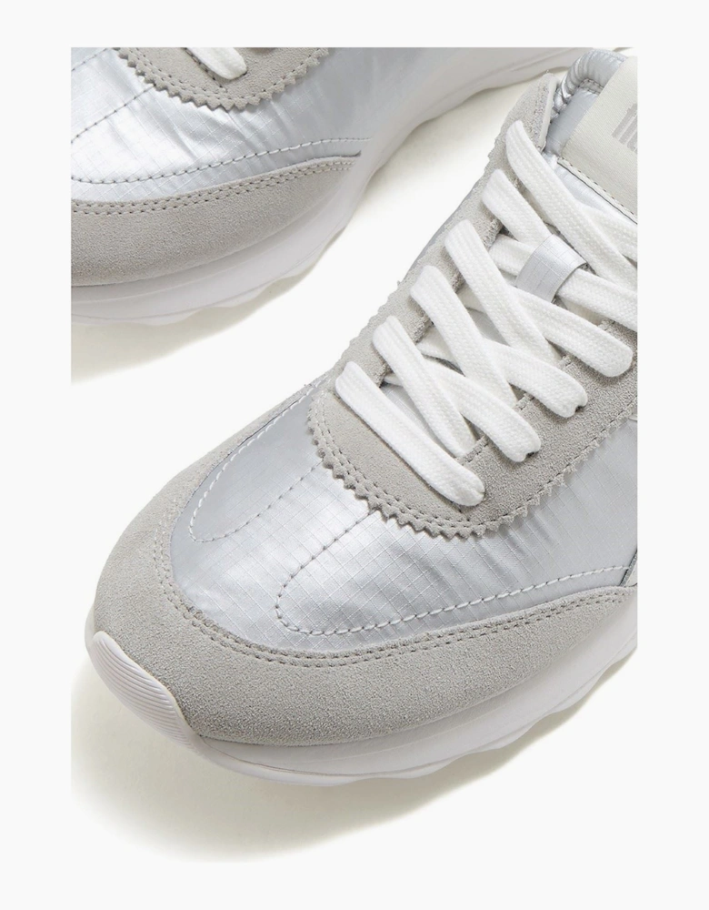 Fitflop Retro-Q FF Nylon Women's Silver/Urban White Trainers