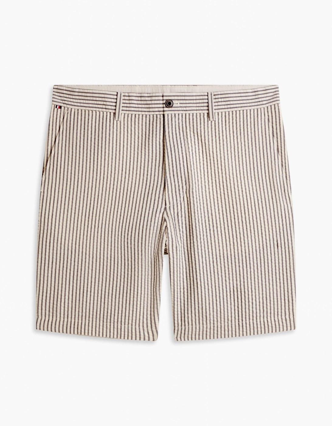 Tommy Hilfiger Dover 8 Inch Seersucker Strip Mens Shorts - Desert Sky/Ecru