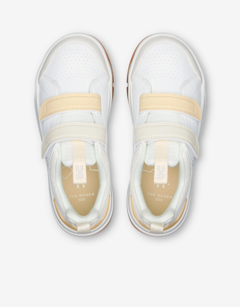 On Running Kids THE ROGER Trainers in Ivory