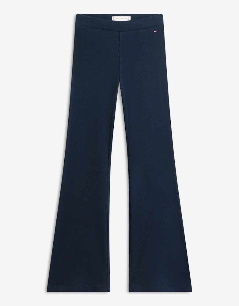 Tommy Hilfiger Girls Rib Flare Leggings in Navy