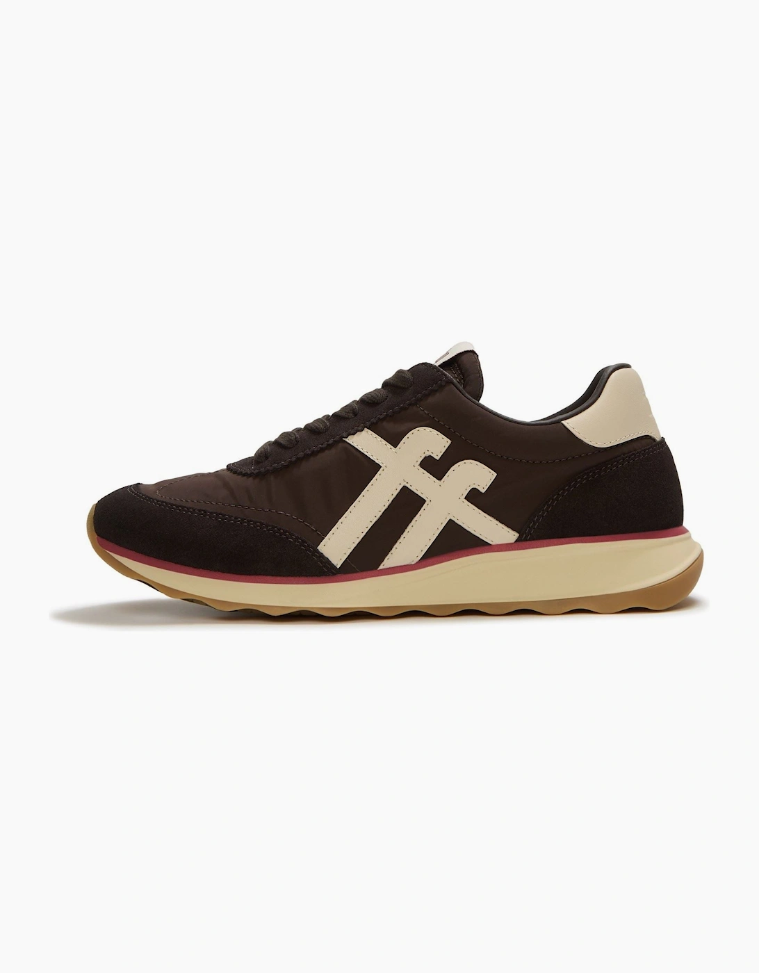 Fitflop Retro-Q FF Nylon Women's Chocolate Brown/Paris Beige Trainers