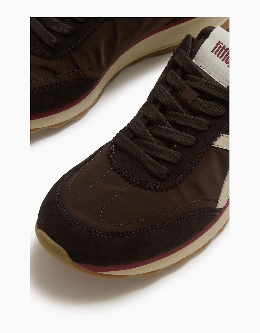 Fitflop Retro-Q FF Nylon Women's Chocolate Brown/Paris Beige Trainers