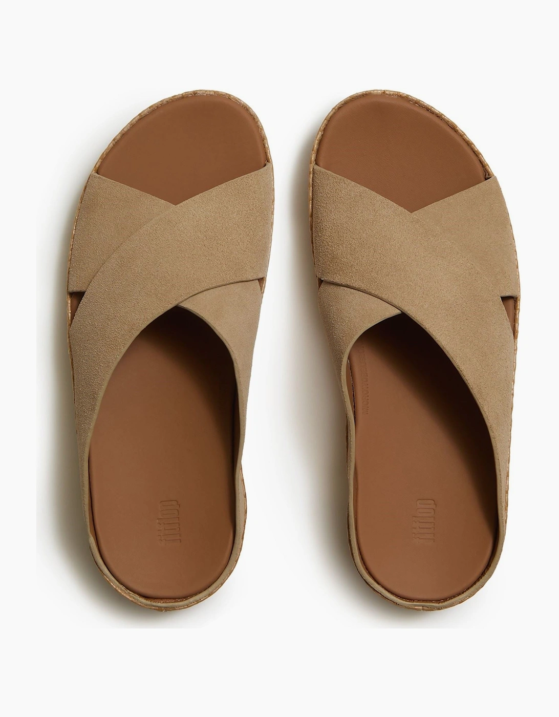 Fitflop Lulu Lux Graphic-Weave Suede Women's Cappuccino Sandals