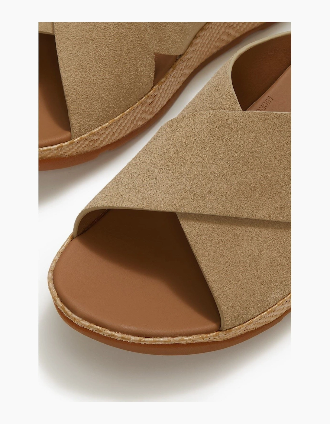 Fitflop Lulu Lux Graphic-Weave Suede Women's Cappuccino Sandals