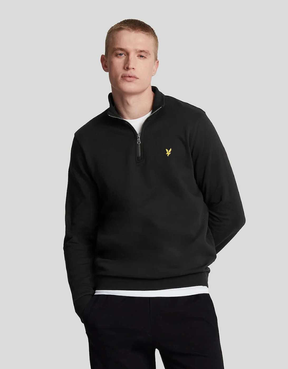 Lyle & Scott Loopback Quarter-Zip Sweatshirt - Jet Black