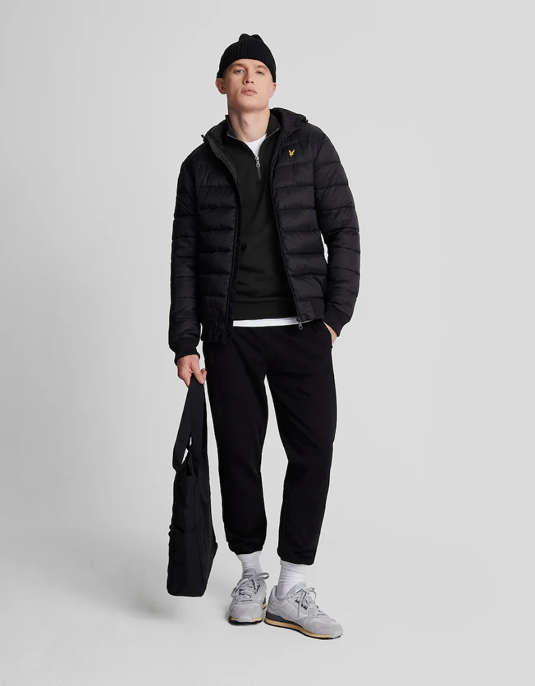 Lyle & Scott Loopback Quarter-Zip Sweatshirt - Jet Black