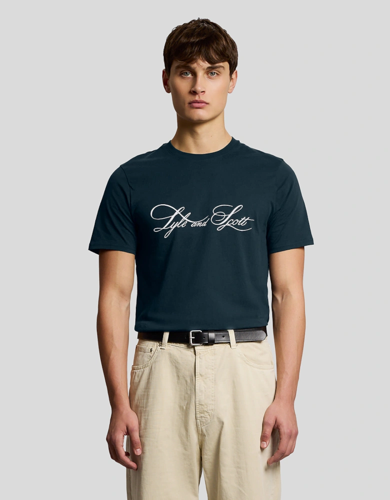 Lyle & Scott Superfine Mens Graphic T-Shirt - X898 Carbon