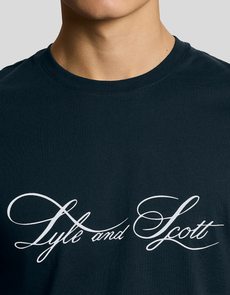 Lyle & Scott Superfine Mens Graphic T-Shirt - X898 Carbon