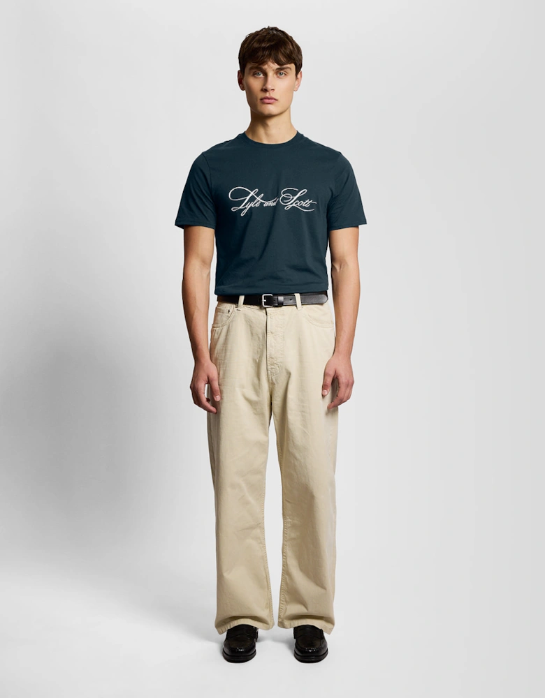 Lyle & Scott Superfine Mens Graphic T-Shirt - X898 Carbon