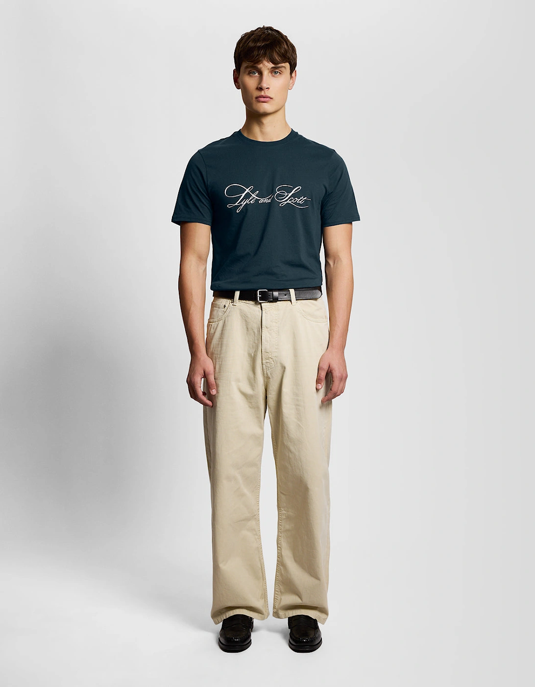 Lyle & Scott Superfine Mens Graphic T-Shirt - X898 Carbon