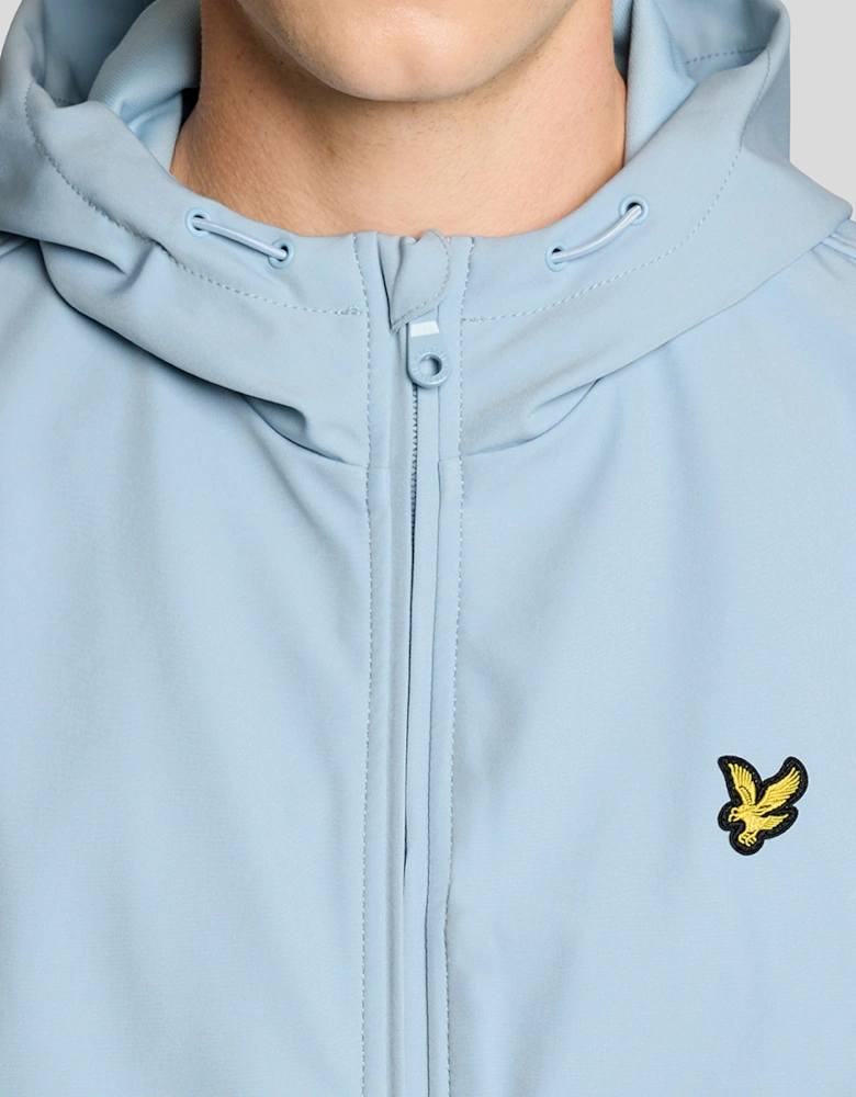 Lyle & Scott Mesh Back Softshell Mens Jacket - W596 Opal Blue