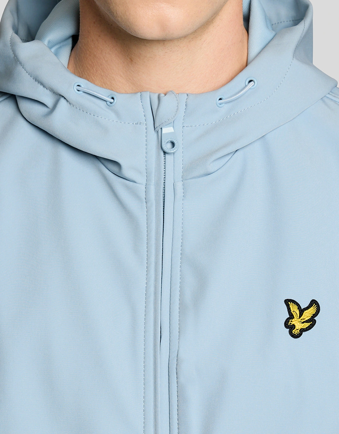 Lyle & Scott Mesh Back Softshell Mens Jacket - W596 Opal Blue