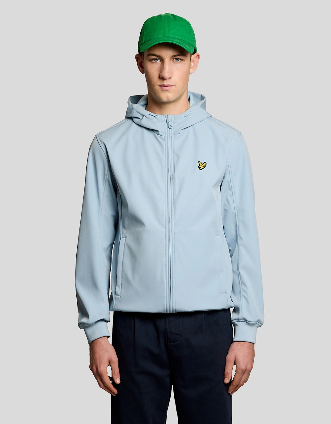 Lyle And Scott Men's Blue Lyle & Scott Mesh Back Softshell Jacket - W596 Opal - Size 38/Regular