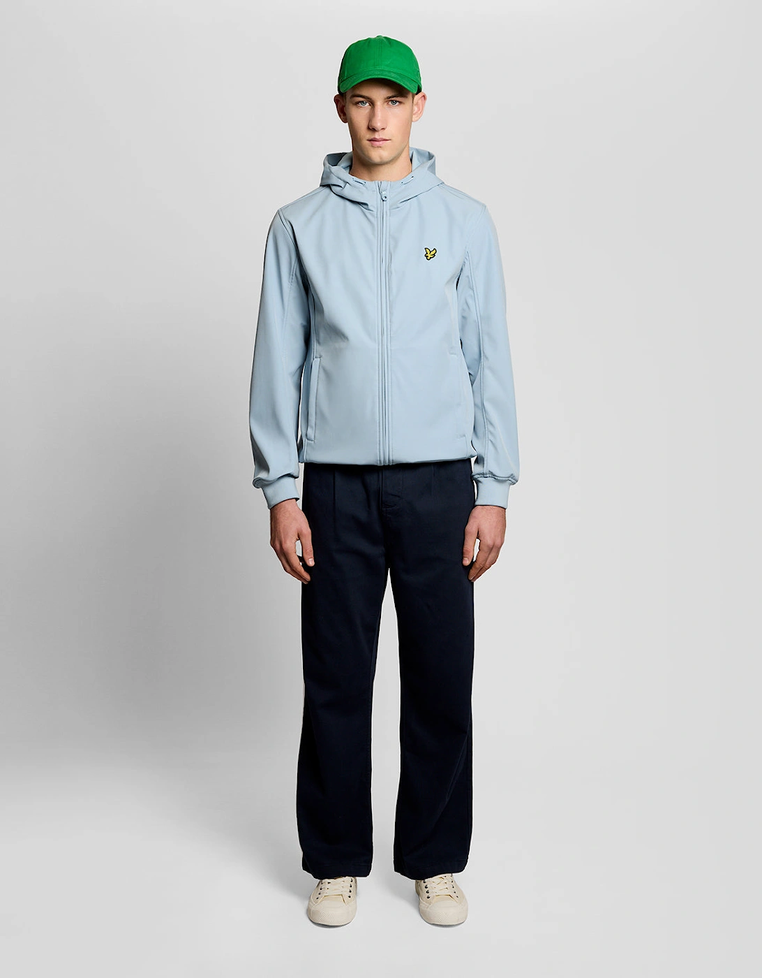 Lyle & Scott Mesh Back Softshell Mens Jacket - W596 Opal Blue