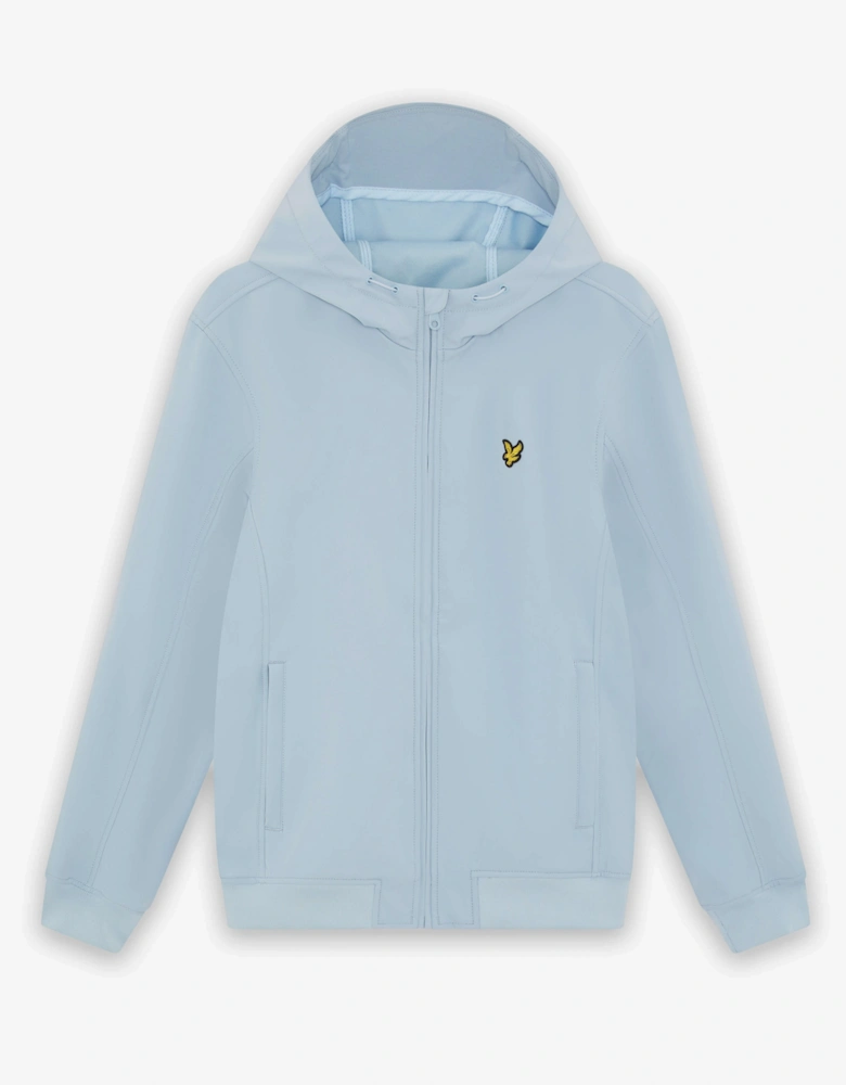 Lyle & Scott Mesh Back Softshell Mens Jacket - W596 Opal Blue