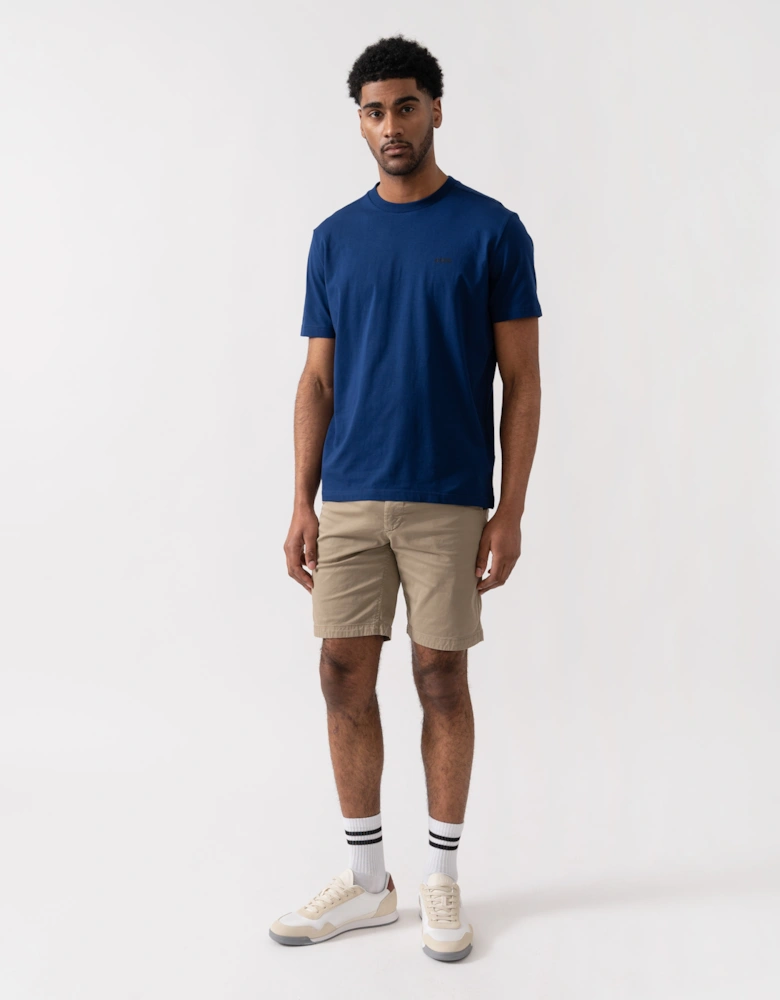 BOSS Green Tee Mens Stretch Cotton T-Shirt with Contrast Logo - Medium Blue 421