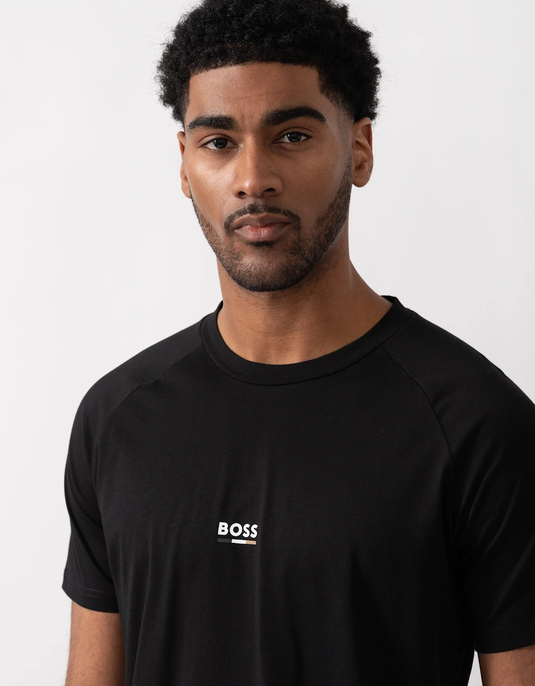 BOSS Orange Mens Slim Fit Beach T-Shirt - Black 005