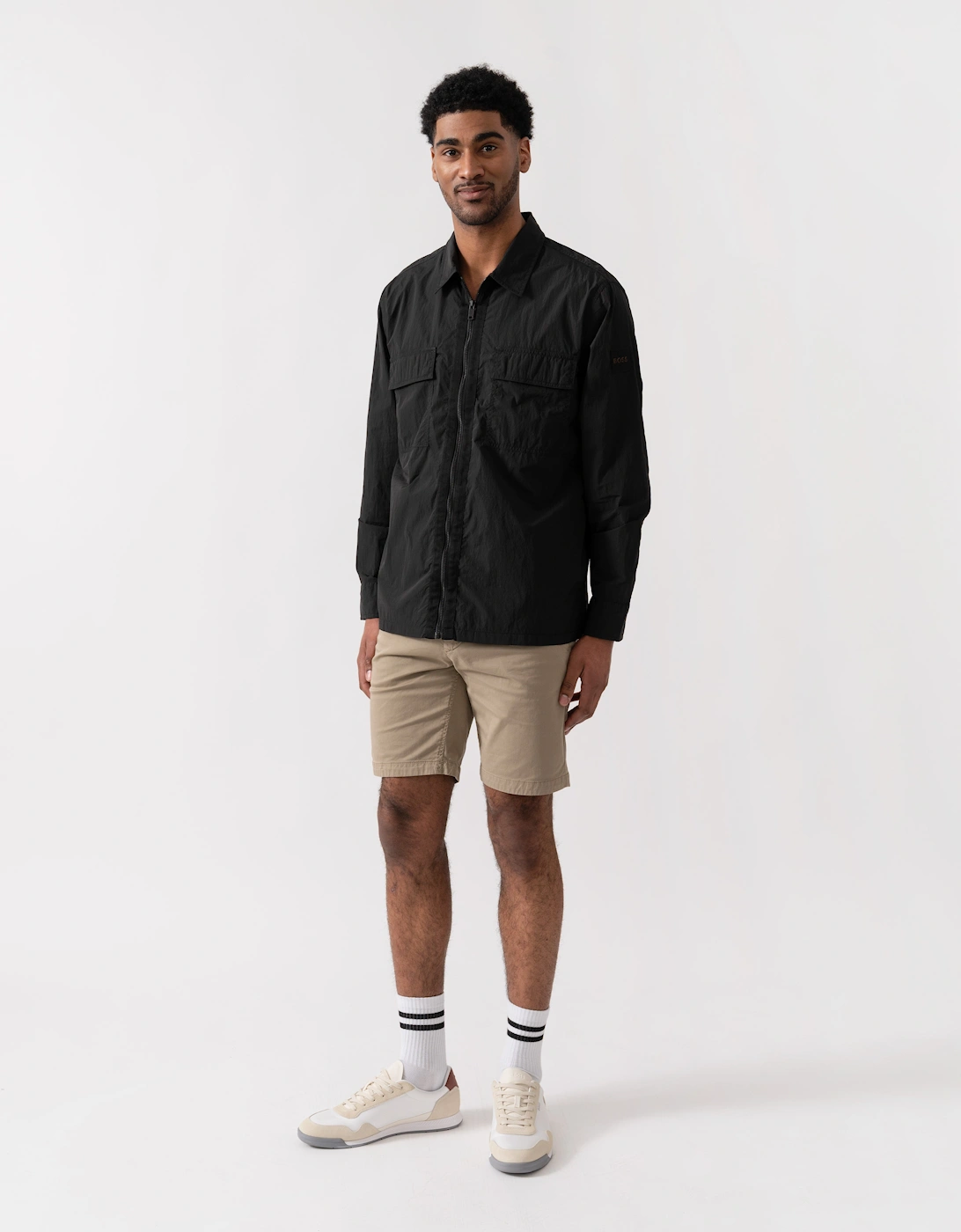 BOSS Orange Lotape Mens Long Sleeve Shirt - Black 001