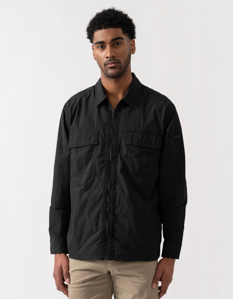 BOSS Orange Lotape Mens Long Sleeve Shirt - Black 001
