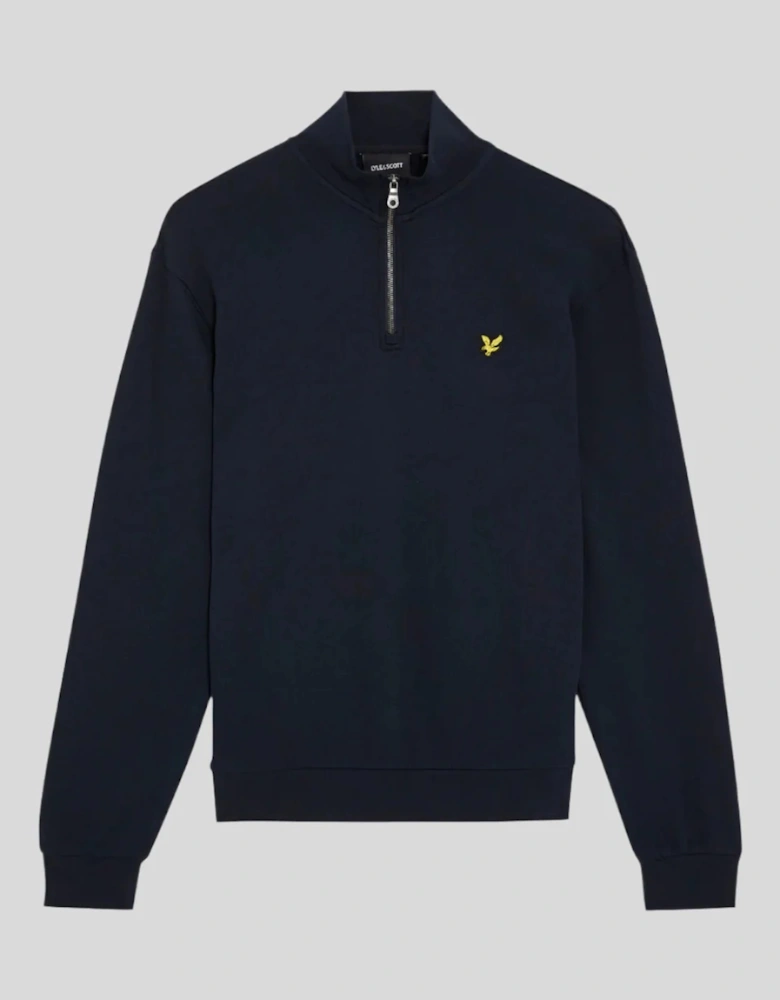 Lyle & Scott Loopback Quarter-Zip Sweatshirt - Dark Navy