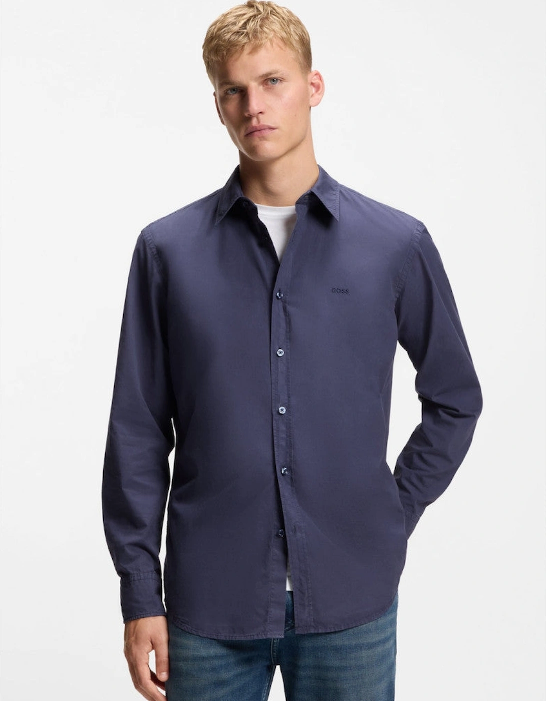 BOSS Orange Relegant 6 M Shirt 418 Navy