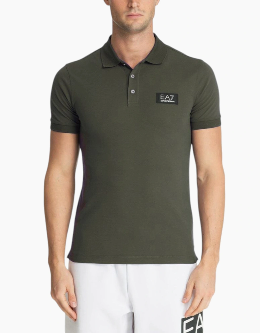 Armani Men's Armani Mens Polo Shirts Slim Fit Short Sleeve Cotton - Green