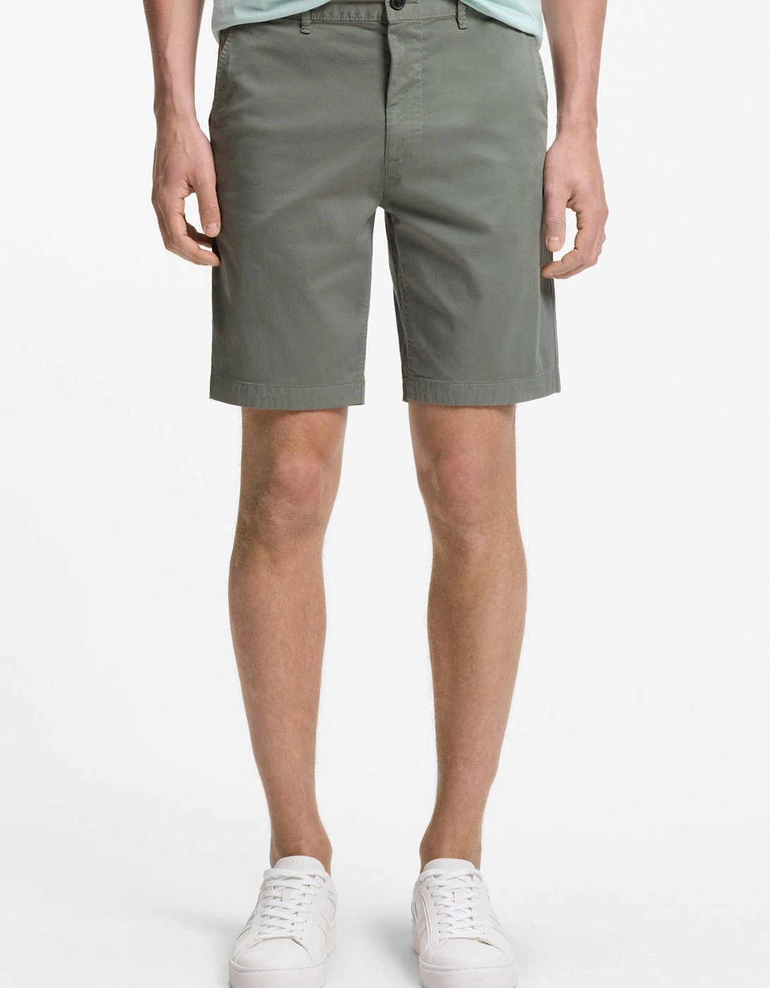 BOSS Orange Chino Slim Shorts 076 Open Grey