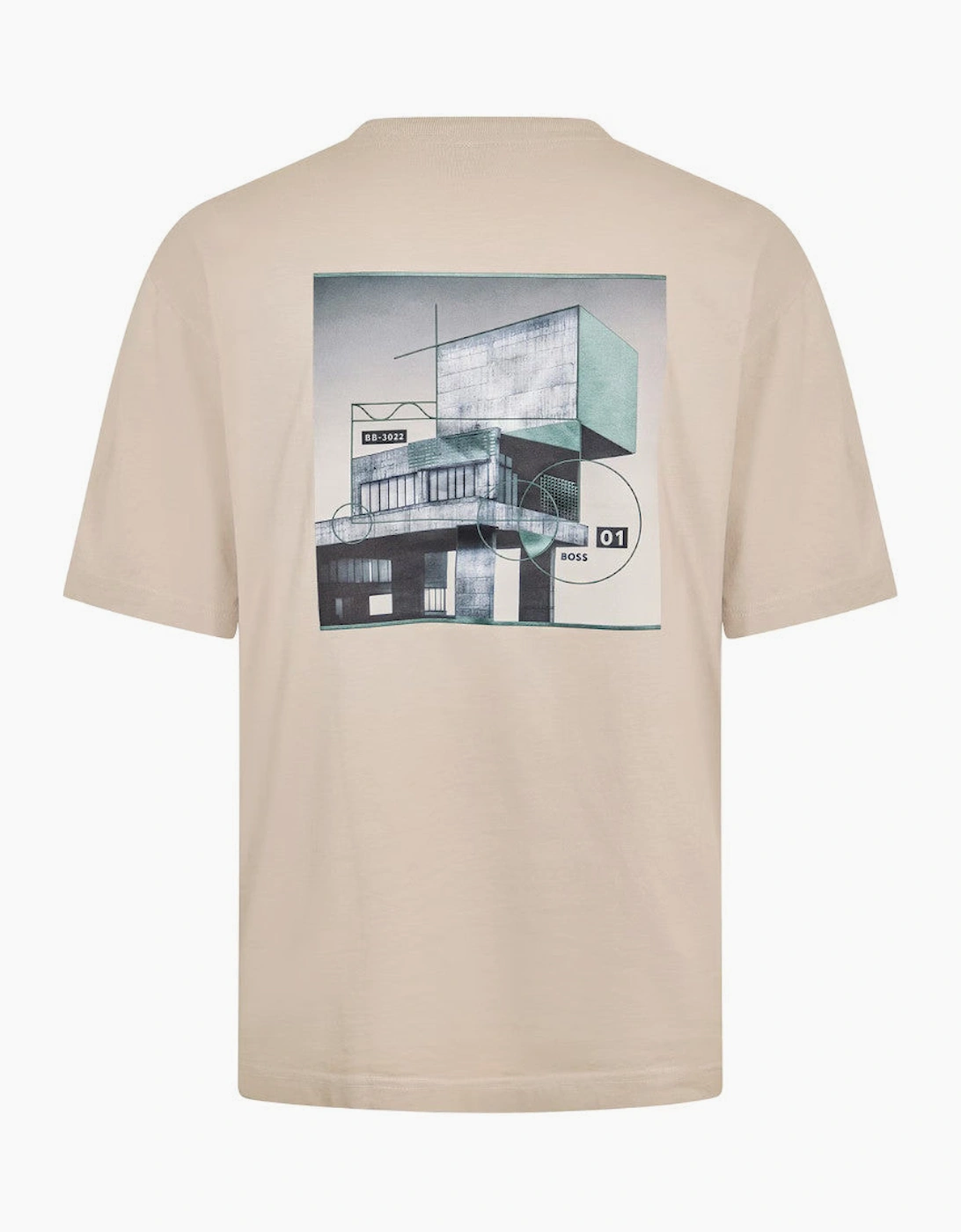 BOSS Orange Te Brutalism T-Shirt 070 Open Grey