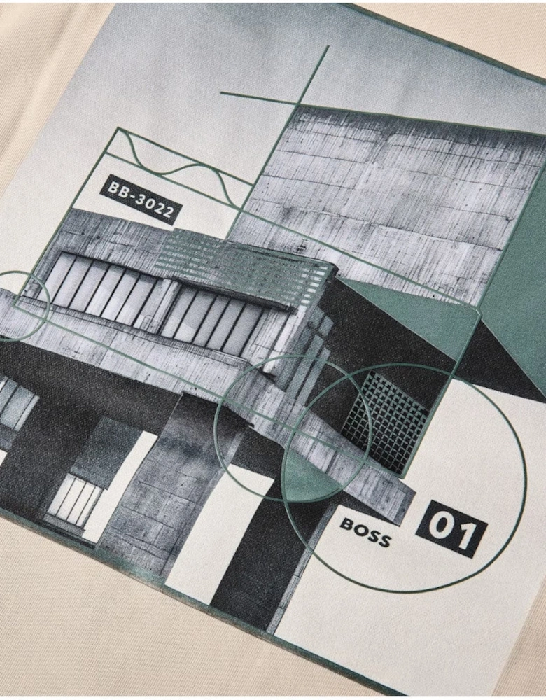 BOSS Orange Te Brutalism T-Shirt 070 Open Grey
